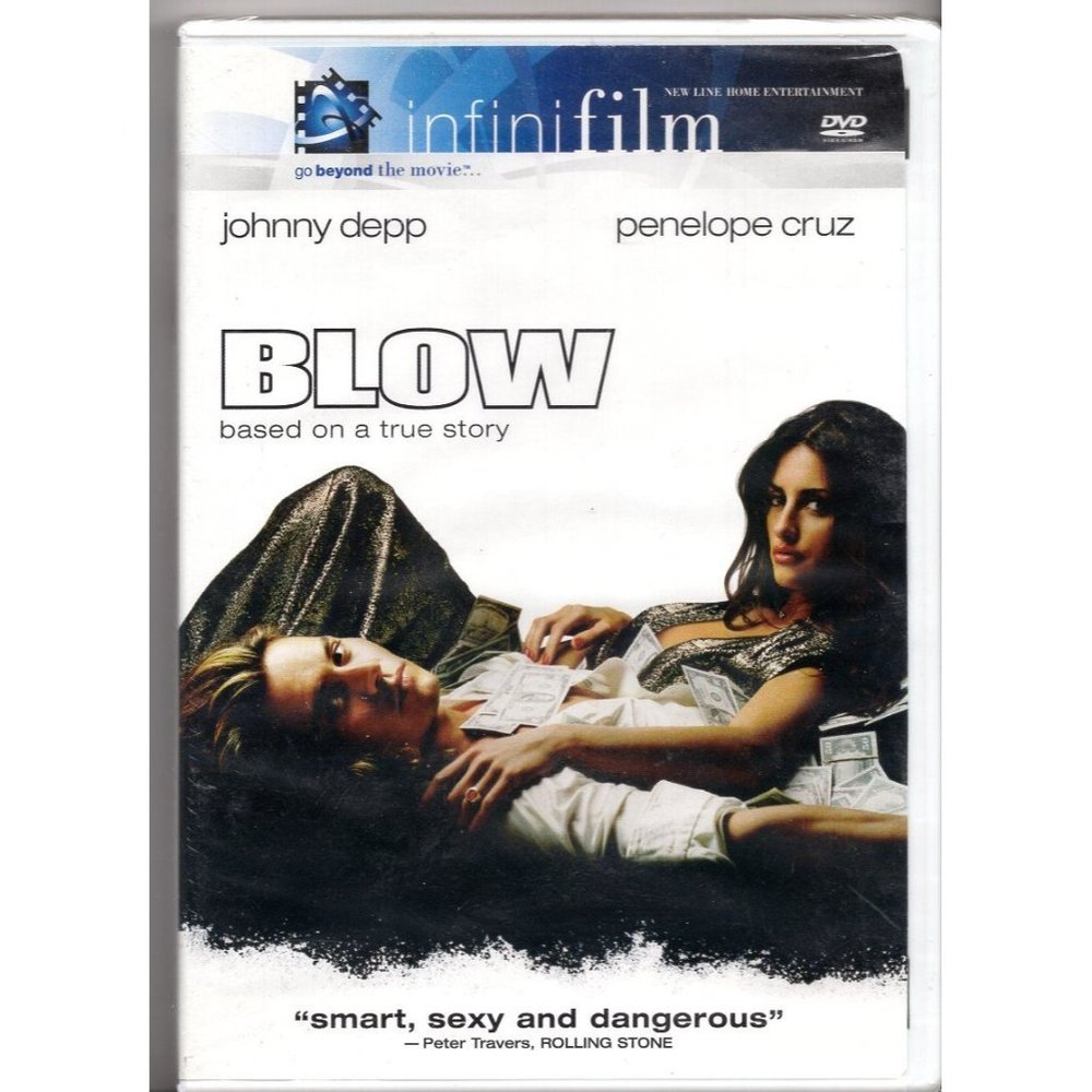 BLOW ON DVD, Based on True Story! JOHNNY DEPP, PENELOPE CRUZ, BRAND-NEW, SEALED